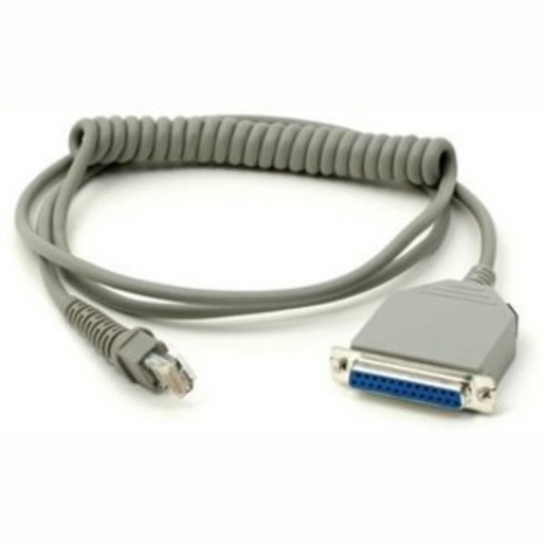 Unitech America Serial Rs232 Interface, 25 Pin Female, Coiled, Cable, Light Color 1550-201408